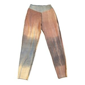 Paul Ropp Leggings Women Small Multicolor Excellent High Waisted Tie Dye V-Waist